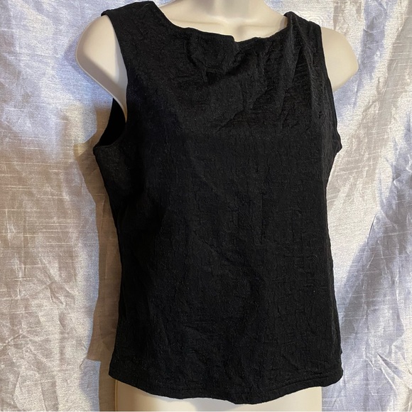 Black crop top no tags, ladder back, probably L, see measurements GUC - Picture 3 of 6